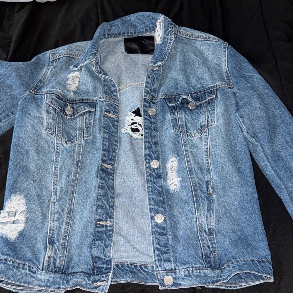 Vintage Distressed Denim Jacket
